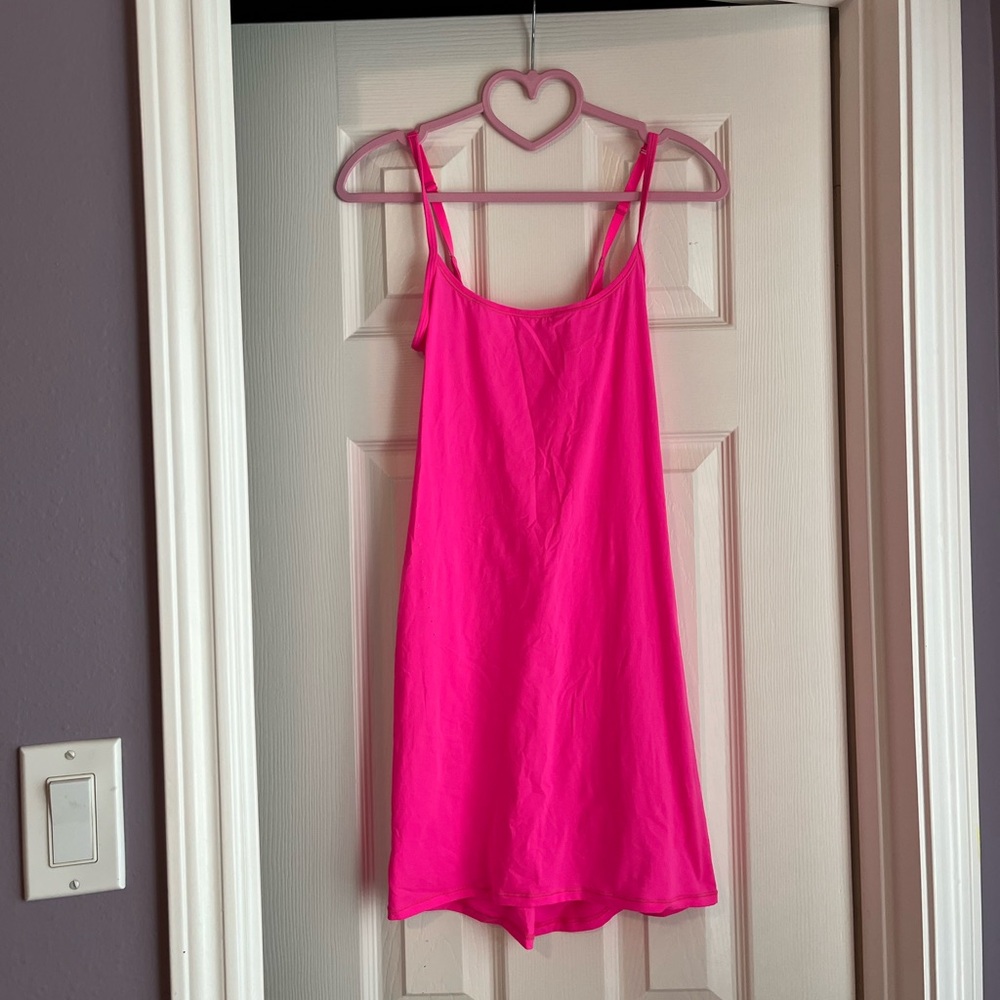 Skims Fits Everybody Hot Pink Slip Dress